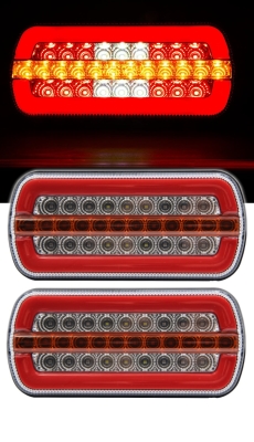 Set 2 bucati lampi LED stop auto 4 functii NEON – stop, pozitie, semnal dinamic, marsarier, 12V/24V