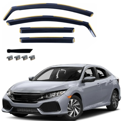 Set de 4 Paravanturi auto de vant pentru geamuri fata si spate pentru HONDA CIVIC X Hatchback / Type-R FK8 2016-2022