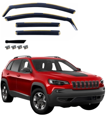 Set de 4 Paravanturi auto de vant pentru geamuri fata si spate pentru Jeep Cherokee V (KL) 2013-2023