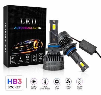 Set becuri LED HB3 – 12V-24V 60W 6500LM 6000K CANBUS fara erori