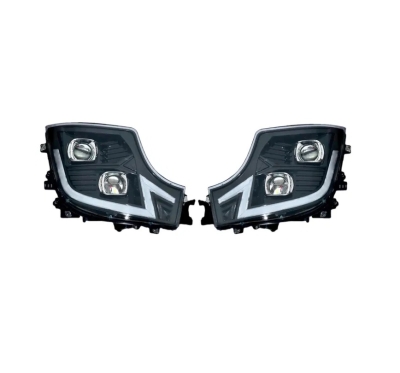 Set faruri LED 24V stanga + dreapta cu DRL pentru Mercedes Actros MP4/MP5 OEM 9608200239 / 9608200339 / 9608200439 / 9608200539