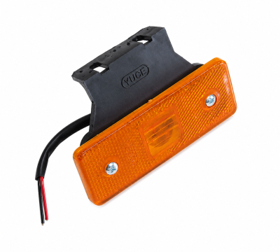 12V Lampa laterala gabarit LED cu suport, Portocaliu 4 LED - 110 x 40 mm