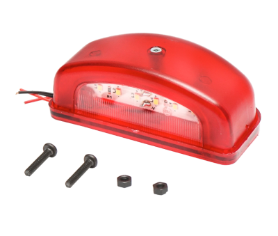 Lampa LED de gabarit si iluminare pentru numar de inmatriculare - 2 lumini Alb/Rosu 9 diode 12V-24V