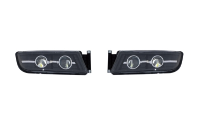 Set proiectoare LED stanga + dreapta cu dubla lupa pentru DAF XF95, 75CF, 85CF – OEM 1328861 / 1328860