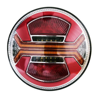 Stop LED rotund cu 5 functii pentru remorca / camion – Pozitie Neon, Stop, Semnalizare, Marsarier si Ceata, 12-24V