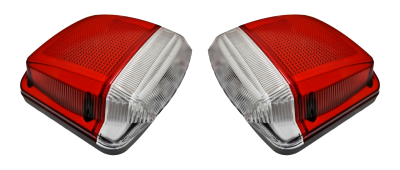 Set lampi LED pentru numar de inmatriculare cu lumina alba si pozitie Neon rosie – 12V / 24V