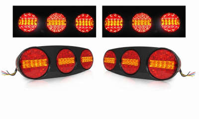 Set stopuri LED complete 12V/24V pentru camioane si remorci – 4 functii