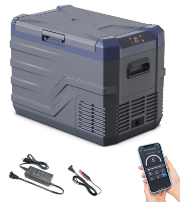 Lada Frigorifica Electrica Smart Flexzon, Control prin Aplicatie, Bluetooth, 12V/24V, 100-240V, 35.3L - Gri