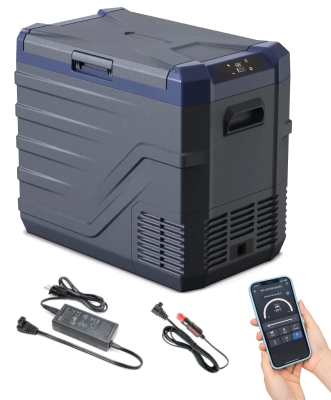 Lada Frigorifica Electrica Smart Flexzon, Control prin Aplicatie, Bluetooth, 12V/24V, 100-240V, 43.6L - Gri