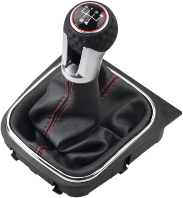 Nuca Schimbator Viteze cu Burduf din Eco Piele pentru VW Golf 5 MK5 GTI GTD R32 2004-2009 / VW Golf 6 MK6 GTI GTD R20 2009, 5 Viteze OEM 5K0711113