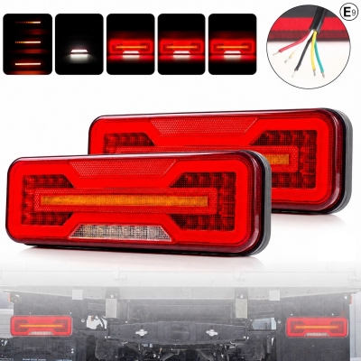 Set lampi spate LED 4 functii stanga + dreapta E9 cu semnalizare dinamica - 12/24V