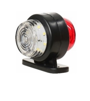 Lampa Laterala Gabarit LED rosu/alb 12-24V, IP67, pentru camion, remorca, semiremorca, rulota si utilaje speciale