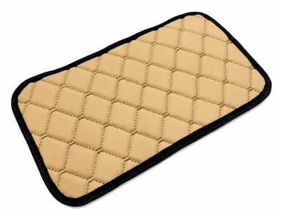 Husa Cotiera Auto Universala 29 cm x 17 cm bej cu cusaturi bej