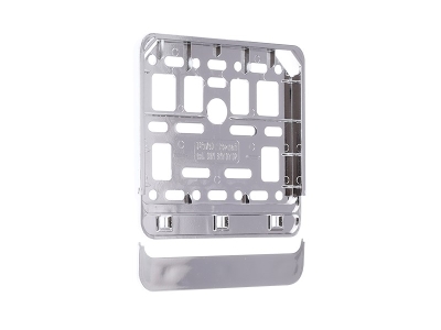 Suport numar inmatriculare scuter si moped cromat universal din plastic cu sistem de prindere - Carmotion
