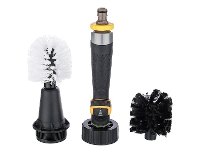 Perie rotativa cu jet de apa pentru spalare auto si gradina cu 2 capete interschimbabile compatibila cu furtun de gradina - Carmotion