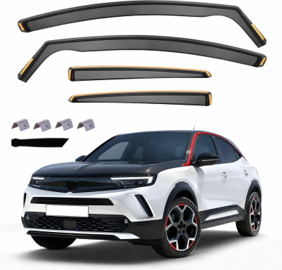 Set de 4 Paravanturi auto de vânt pentru geamuri față și spate, pentru OPEL MOKKA X 2022