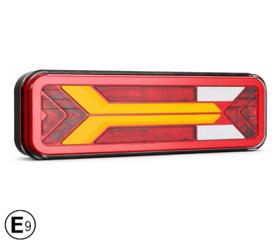Stop LED spate multifunctional 12-36V, semnalizare dinamica, pozitie, frana, marsarier si ceata, E-Mark E9, IP66, 283x100 mm