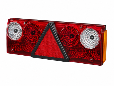 Stop spate dreapta pentru remorca si semiremorca, frana, semnalizare, marsarier, ceata, reflector, socluri PY21W/P21W/R10W, 420x140x80 mm