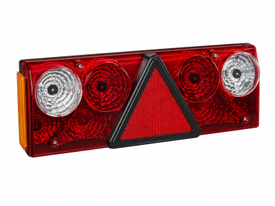 Stop spate stanga pentru remorca si semiremorca, frana, semnalizare, marsarier, ceata, reflector, socluri PY21W/P21W/R10W, 420x140x80 mm