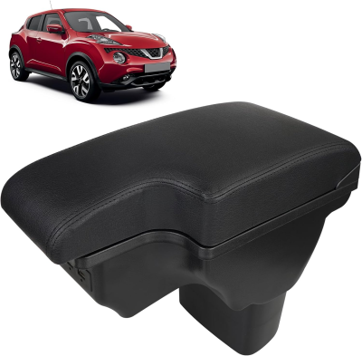 Cotiera auto pentru Nissan Juke 2010-2019, Gen 1, compartiment depozitare, 2x USB-A, 1x USB-C, acces butoane incalzire scaune, Negru