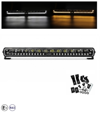 LED BAR Flexzon SHARK-LITE BOOST 47 cm, 125W, 11000 lm, DRL Alb-Portocaliu, Efect de Pornire Dinamic, lumina de avertizare cu 4 moduri, E-Mark E9, R65, 10-24V