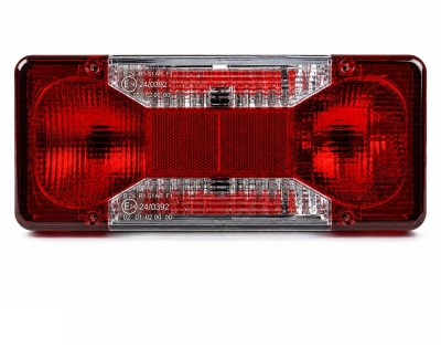 Stop Spate Dreapta pentru IVECO DAILY 2006+, E-mark E24, Becuri 12V Incluse, Compatibil 12/24V, OEM 69500026 / 6950002 / 5801631433