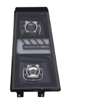 Far LED dreapta cu 2 lupe pentru Renault Premium II / DXi / Route / Distribution, 24V, DRL Alb-Portocaliu, Startup Effect, OEM 5010578475, 7421636309, 7482588692, 5010578477, 82588692