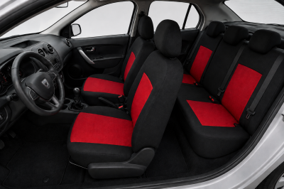 Huse Scaune Dedicate Dacia Logan I 2004-2012 , Dacia Logan II 2012+, Rosu
