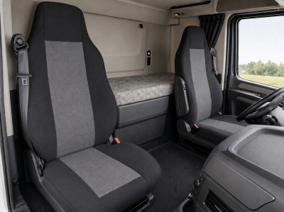 Set Huse Scaun Auto Flexzon Lux Pentru Camion DAF CF, LF, XF 95, XF 105, Gri