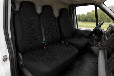 Set 2+1 Huse Scaune Auto VAN Textil Negru