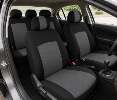 Set huse Scaun Auto universal Flexzon Dream,Negru/ Gri, 9 buc