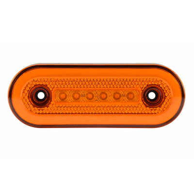 Lampa Laterala Gabarit LED Ovala 12-24V, Portocalie, 24 LED, Efect Neon, 115 x 44 mm