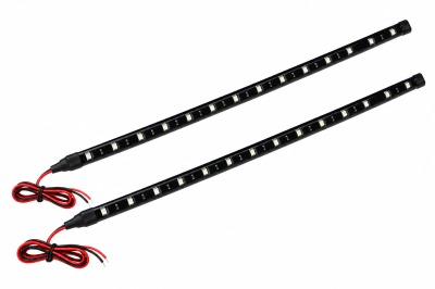 Set lumini de zi LED DRL Flexzon, 2 bucati, 12 SMD LED fiecare, 12V, 1W, 30 cm, lumina albastra