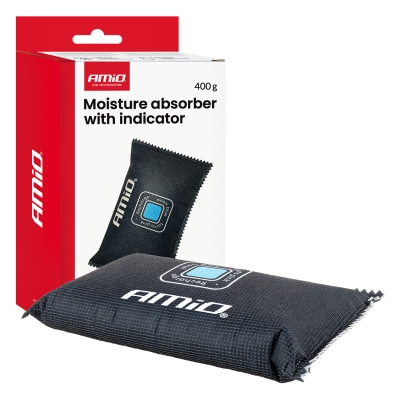 Absorbant de umiditate AMIO cu indicator de saturatie, 400 g, pentru auto, garaj, rulota si barca