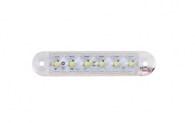 LED Lampa Laterala Flexzon, Alba, Gabarit, 12V -24V, 6 SMD, Resistenta La Apa