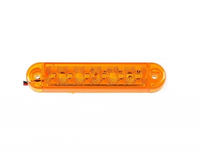 LED Lampa Laterala Flexzon, Galbena, Gabarit, 12V -24V, 6 SMD, Resistenta La Apa