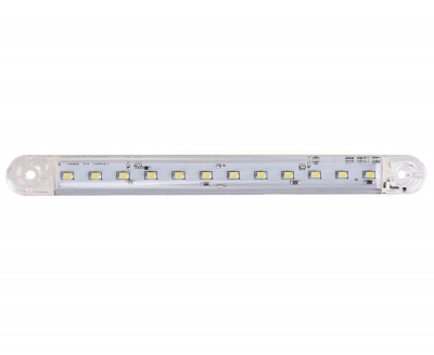 LED Lampa Laterala Flexzon, Alba, Gabarit, 12V -24V, 18cm, 12 SMD, Resistenta La Apa