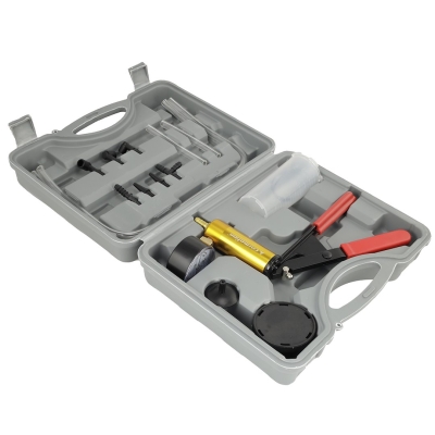 Kit pompa manuala de vid pentru aerisire frane si diagnoza motor tester vacuum universal cu manometru si accesorii - Carmotion