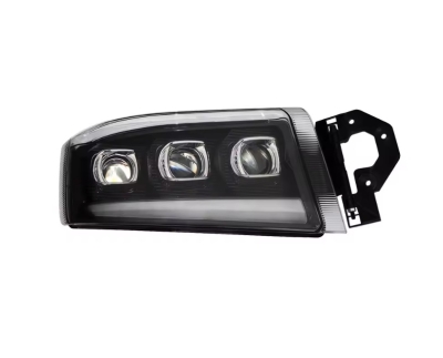 Far LED dreapta cu 3 lupe pentru Renault Premium 24V – DRL Alb + Portocaliu, Startup Effect