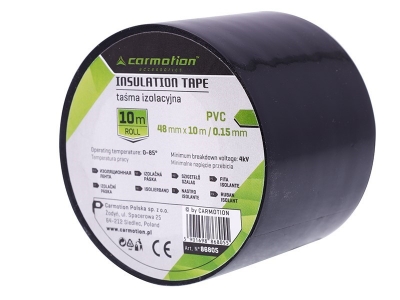 Banda izolatoare PVC cu dimensiunile: 0,15mm x 48mm x 10m, neagră