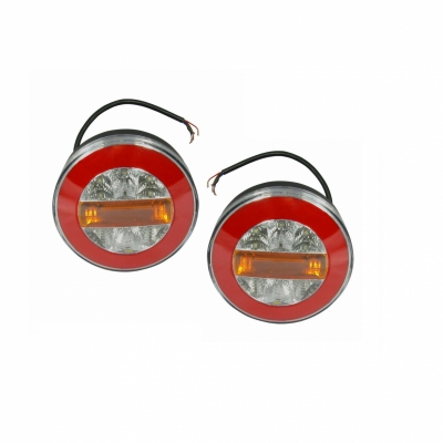 Set 2 Auto Led Lampi Stop Flexzon, 4 Functii, 28 Leduri, Remorca, Camion, Trailer, 12-24V