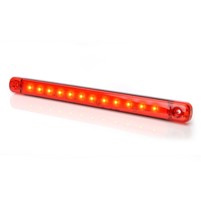 Lampa De Gabarit LED, Rosie, E-Mark, 12 Leduri, 12V-24V, 24cm, pentru Remorci, Autoutilitare, Camioane