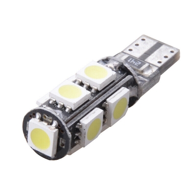 Bec Led T10 Flexzon, 9 SMD, W5W, 12V, Pentru Pozitie, Plafoniere, Portbagaj, Lumina Rosu