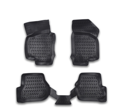 Set covorase auto din cauciuc tip tavita 3D X-SERIES pentru VOLKSWAGEN VW SCIROCCO, SKODA OCTAVIA SKOUT