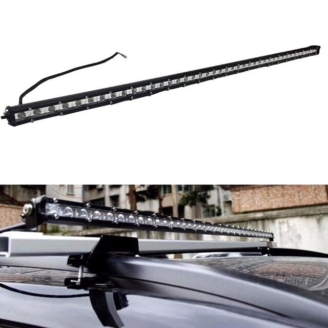 AUXTINGS 127 cm, recht, 648 W, mistlampen, led, met 12 V, stroboscoop-afstandsbediening, bedradingsset, 6000 K, 3 rijen, waterdicht, led-schijnwerper voor auto, vrachtwagen, tractor, 4 x 4, IP67