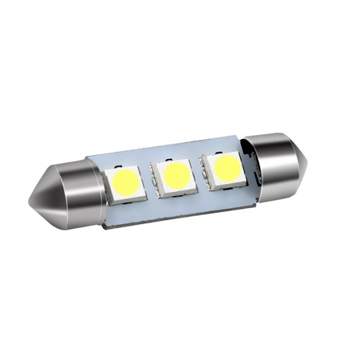 Bec Led C5W Flexzon, 3 SMD, 41mm, 12V, Pentru Plafoniere