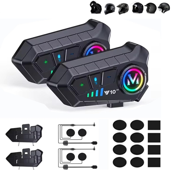 Set Cascа Bluetooth fаrа fir pentru cascа de motocicletа, interfon ...