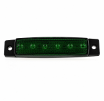 Lampa Laterala gabarit LED cu 6 LED-uri SMD – Verde, 12-24V - 93mm