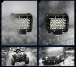 LED Proiectoar Flexzon 72W, 12V-24V, 10cm, pentru ATV, Jeep , Motor, Spot
