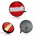 Lampa Auto LED Spate Flexzon,Rotunda ( Tip Hamburger) 3, Ø140mm , Remorca, Camion, Trailer, 12V-24V